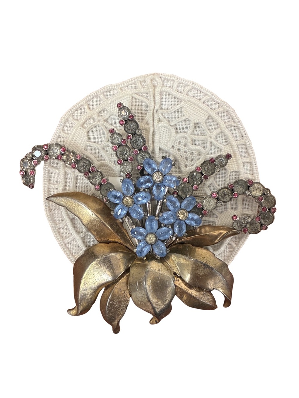 Pennino Vintage Floral Gold-tone Brooch